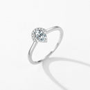 Anel Prata com Pedra Oval de Zircônia