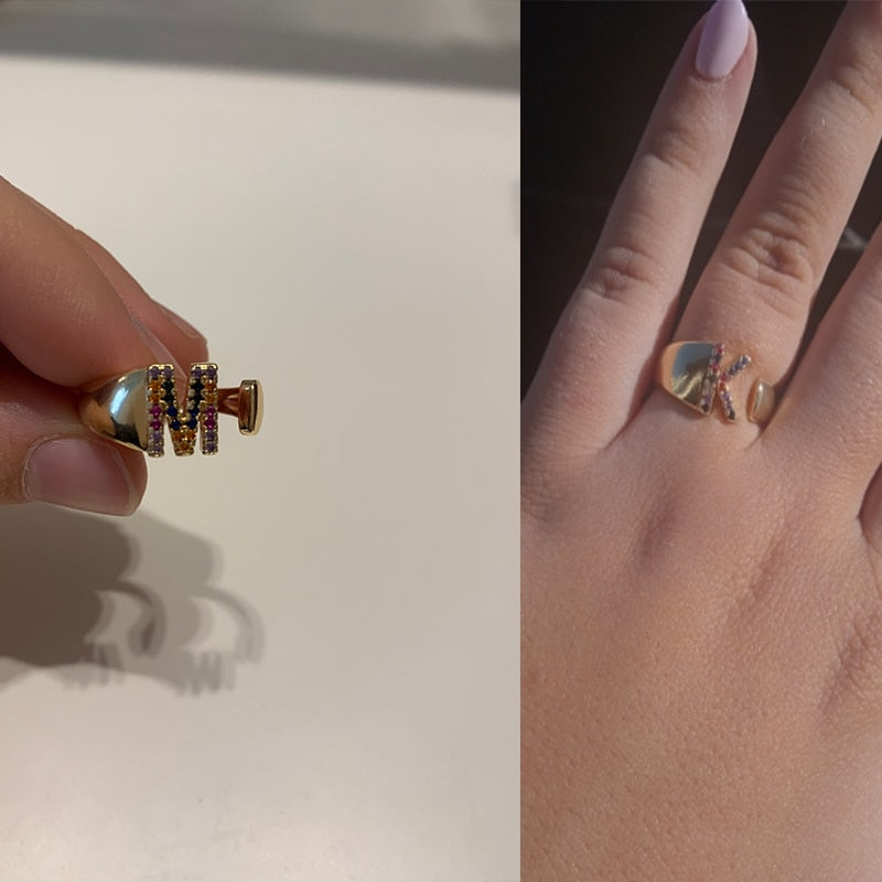 Anel Regulável com Inicial