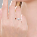 Anel Solitário de Zircônia Glow Prata