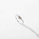 Anel Prata Coroa de Zircônias Arco-Íris