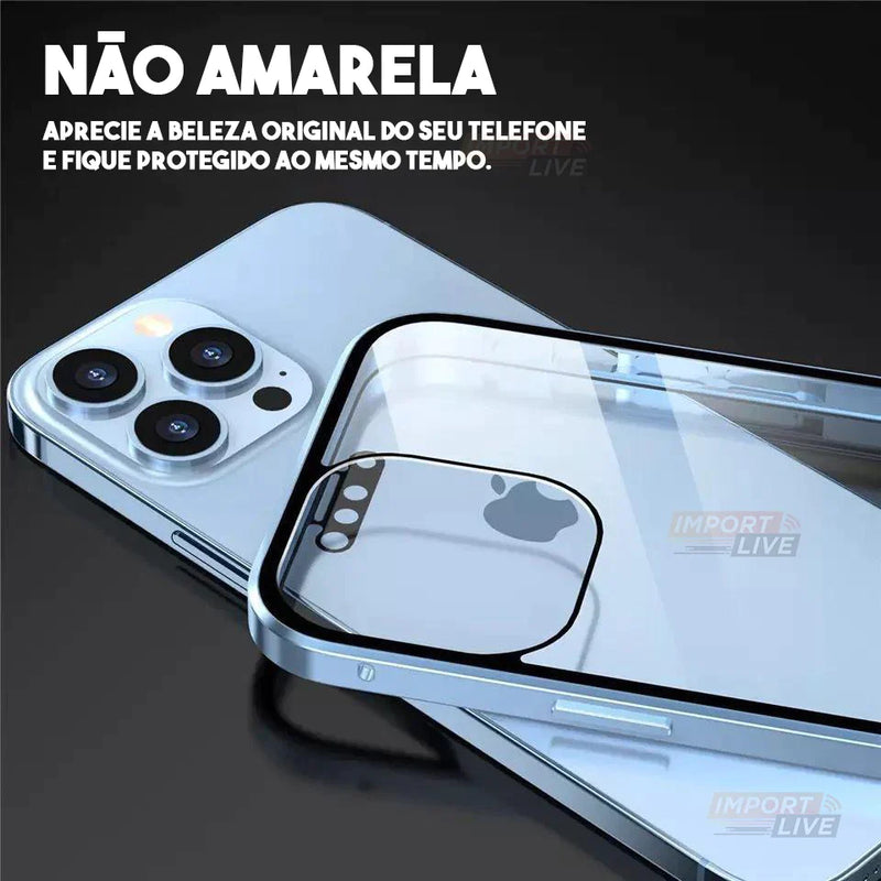 Case Magnética Blindada Premium com Dupla Proteção 360º - Tecno®