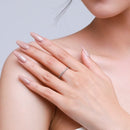 Anel Prata Cravejado de Zircônia em Ródio Negro