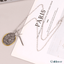 Colar de ouro 18K Mitologia Ocidental São Miguel Anjo