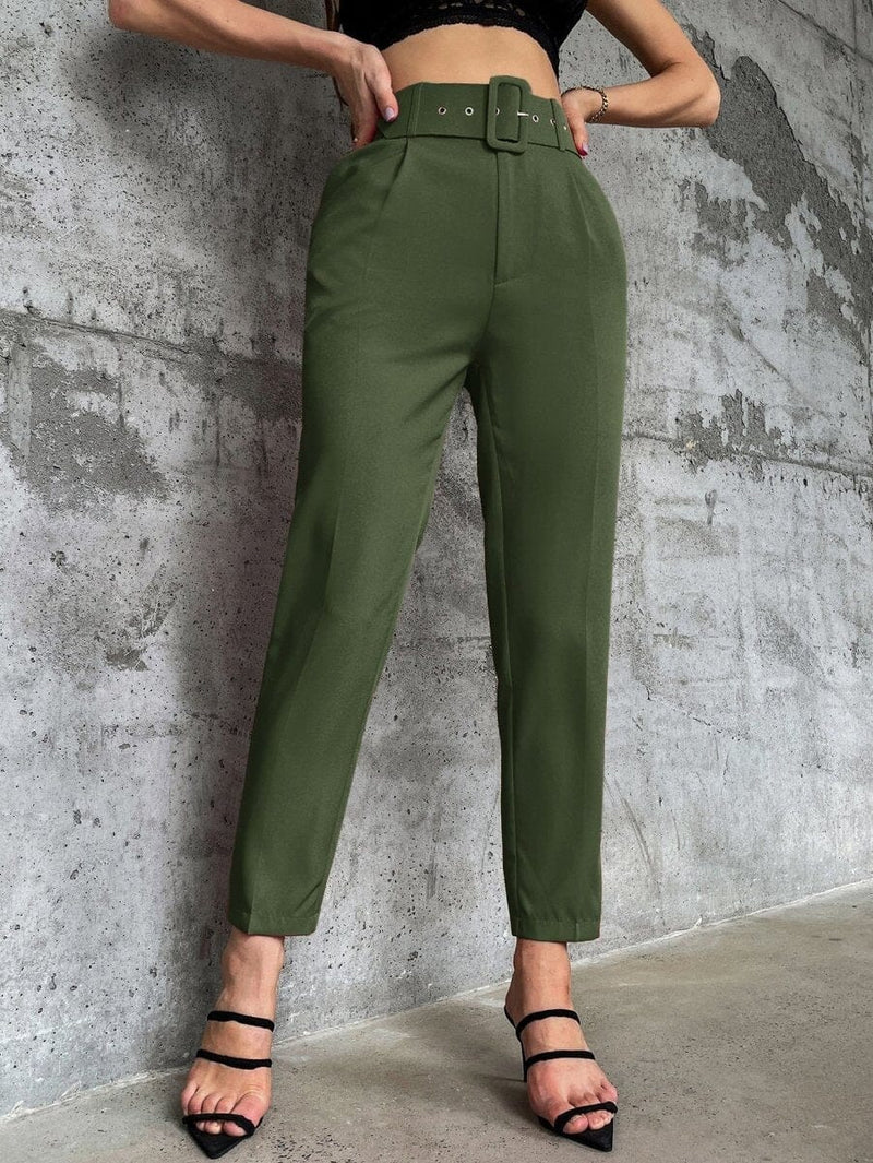 Calça Elegante Com Cinto