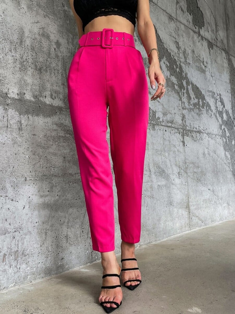 Calça Elegante Com Cinto