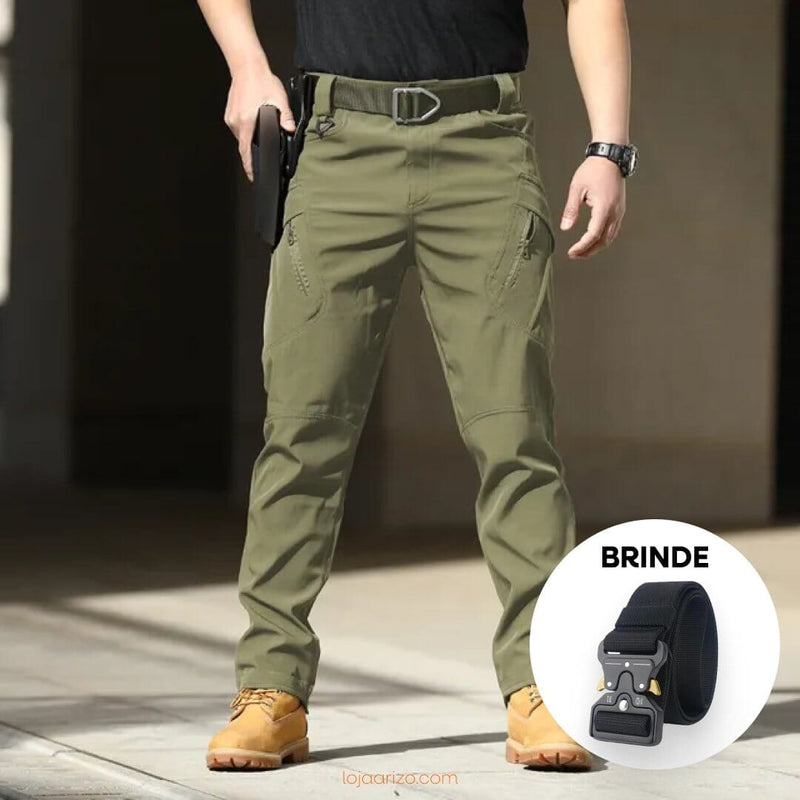 Calça Militar Tática Resistente e  Impermeável + Cinto de Brinde [T]