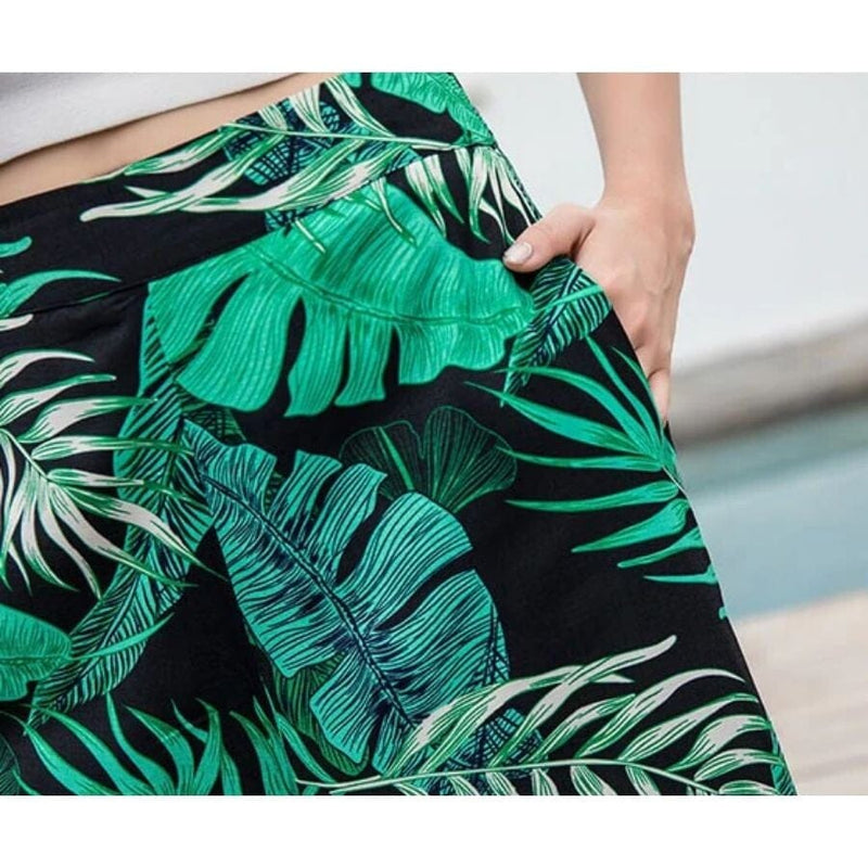 Calça Pantalona Folhas