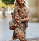 Vestido Chloe Boho Mangas Sino