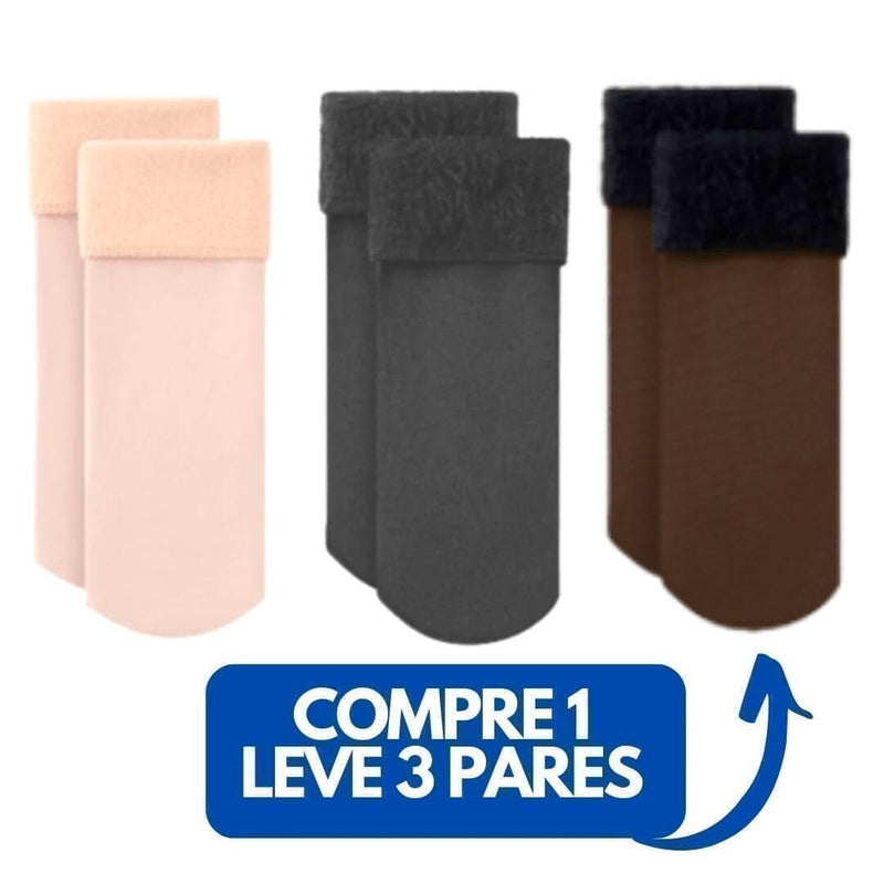 Meia Nuvem® Térmica - Pés Quentinhos - 3 pares