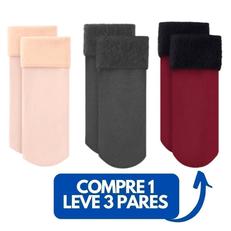 Meia Nuvem® Térmica - Pés Quentinhos - 3 pares