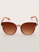 Óculos De Sol Cat Eye Brown