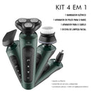 Barbeador elétrico 4 em 1 a prova d' água sem fio e recarregável